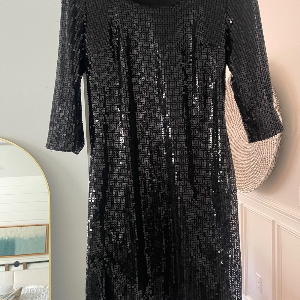 Elegant Black Sequin Dress